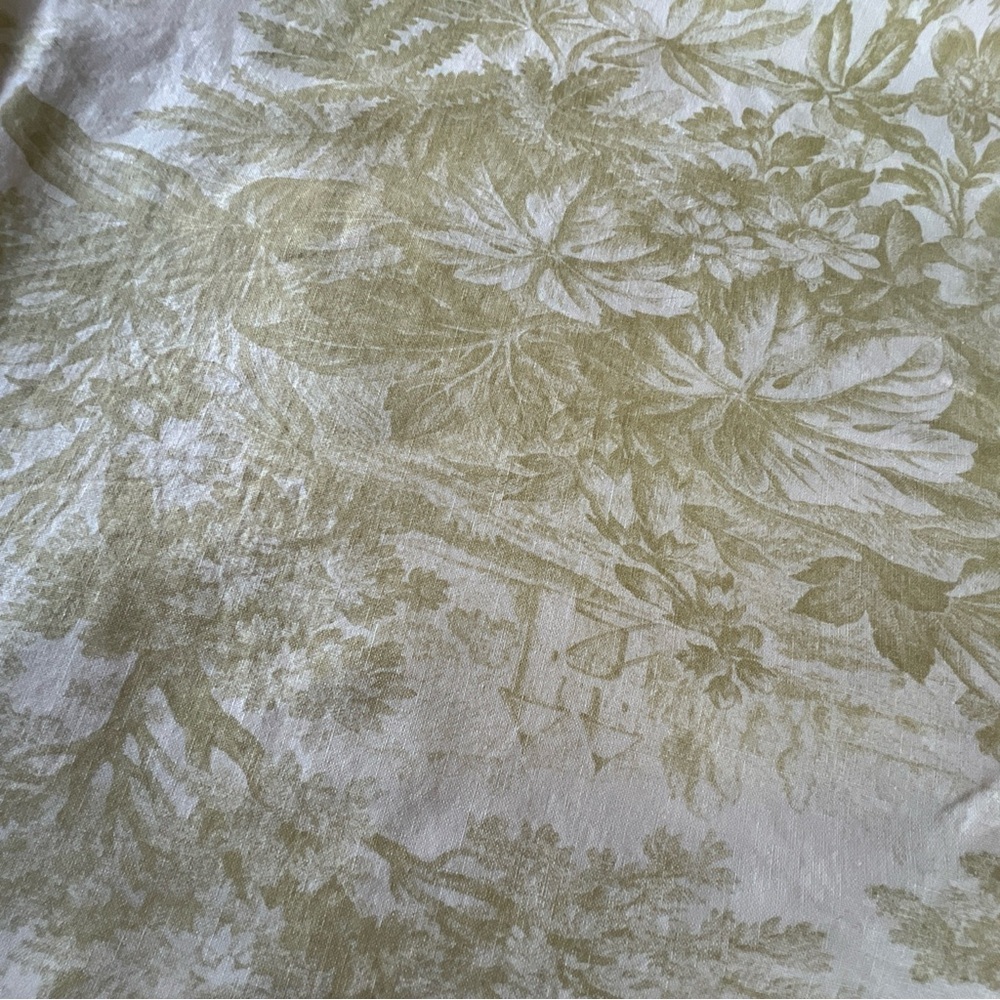 Pottery Barn Cream and Light Yellow Floral Duvet Cover